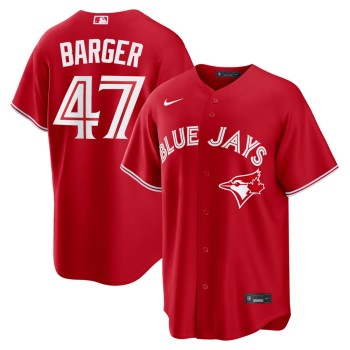 Men's Toronto Blue Jays #47 Addison Barger Nike Red Canada Day Replica Jersey Men's Toronto Blue Jays #47 Addison Barger Nike Red Canada Day Replica Jersey