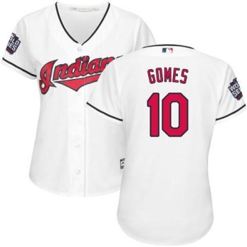 indians #10 Yan Gomes White 2016 World Series Bound Women's Home Stitched MLB Jersey indians #10 Yan Gomes White 2016 World Series Bound Women's Home Stitched MLB Jersey