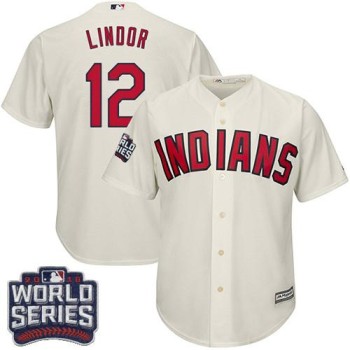 indians #12 Francisco Lindor Cream Alternate 2016 World Series Bound Stitched Youth MLB Jersey indians #12 Francisco Lindor Cream Alternate 2016 World Series Bound Stitched Youth MLB Jersey