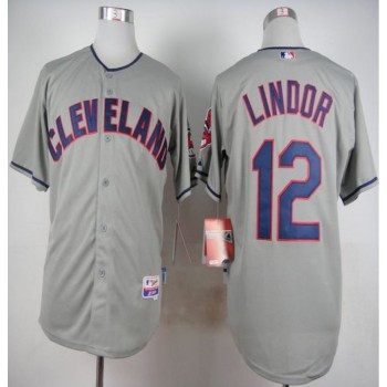 indians #12 Francisco Lindor Grey Cool Base Stitched MLB Jersey indians #12 Francisco Lindor Grey Cool Base Stitched MLB Jersey