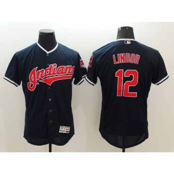 indians #12 Francisco Lindor Navy Blue Flexbase Authentic Collection Stitched MLB Jersey indians #12 Francisco Lindor Navy Blue Flexbase Authentic Collection Stitched MLB Jersey