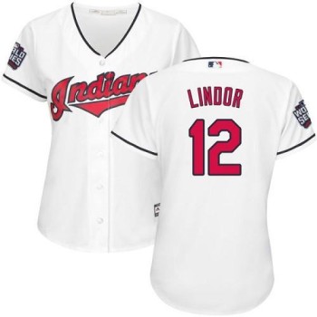 indians #12 Francisco Lindor White 2016 World Series Bound Women's Home Stitched MLB Jersey indians #12 Francisco Lindor White 2016 World Series Bound Women's Home Stitched MLB Jersey