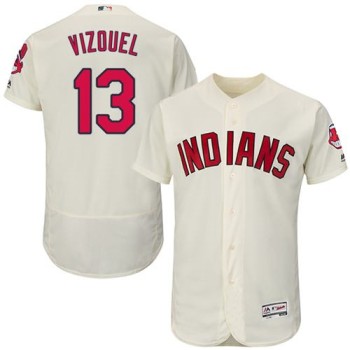 indians #13 Omar Vizquel Cream Flexbase Authentic Collection Stitched MLB Jersey indians #13 Omar Vizquel Cream Flexbase Authentic Collection Stitched MLB Jersey