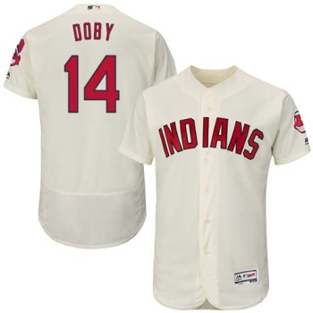 indians #14 Larry Doby Cream Flexbase Authentic Collection Stitched MLB Jersey indians #14 Larry Doby Cream Flexbase Authentic Collection Stitched MLB Jersey