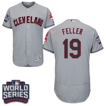 indians #19 Bob Feller Grey Flexbase Authentic Collection 2016 World Series Bound Stitched MLB Jersey indians #19 Bob Feller Grey Flexbase Authentic Collection 2016 World Series Bound Stitched MLB Jersey
