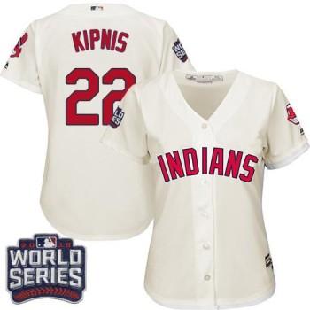 indians #22 Jason Kipnis Cream 2016 World Series Bound Women's Alternate Stitched MLB Jersey indians #22 Jason Kipnis Cream 2016 World Series Bound Women's Alternate Stitched MLB Jersey