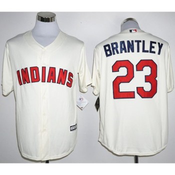 indians #23 Michael Brantley Cream New Cool Base Stitched MLB Jersey indians #23 Michael Brantley Cream New Cool Base Stitched MLB Jersey