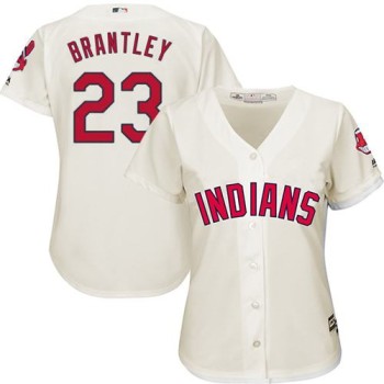 indians #23 Michael Brantley Cream Women's Alternate Stitched MLB Jersey indians #23 Michael Brantley Cream Women's Alternate Stitched MLB Jersey