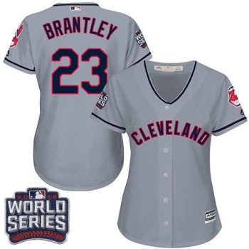 indians #23 Michael Brantley Grey 2016 World Series Bound Women's Road Stitched MLB Jersey indians #23 Michael Brantley Grey 2016 World Series Bound Women's Road Stitched MLB Jersey