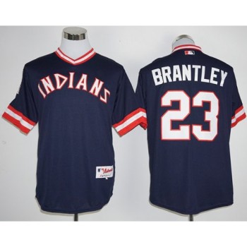 indians #23 Michael Brantley Navy Blue 1976 Turn Back The Clock Stitched MLB Jersey indians #23 Michael Brantley Navy Blue 1976 Turn Back The Clock Stitched MLB Jersey