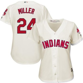 indians #24 Andrew Miller Cream Women's Alternate Stitched MLB Jersey indians #24 Andrew Miller Cream Women's Alternate Stitched MLB Jersey