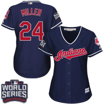 indians #24 Andrew Miller Navy Blue 2016 World Series Bound Women's Alternate Stitched MLB Jersey indians #24 Andrew Miller Navy Blue 2016 World Series Bound Women's Alternate Stitched MLB Jersey