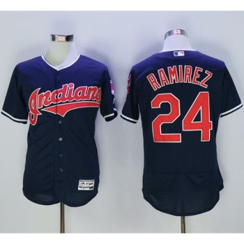indians #24 Manny Ramirez Navy Blue Flexbase Authentic Collection Stitched MLB Jersey indians #24 Manny Ramirez Navy Blue Flexbase Authentic Collection Stitched MLB Jersey