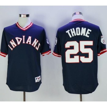 indians #25 Jim Thome Navy Blue 1976 Turn Back The Clock Stitched MLB Jersey indians #25 Jim Thome Navy Blue 1976 Turn Back The Clock Stitched MLB Jersey