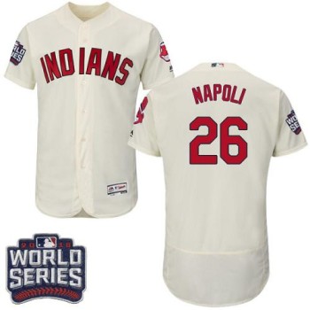 indians #26 Mike Napoli Cream Flexbase Authentic Collection 2016 World Series Bound Stitched MLB Jersey indians #26 Mike Napoli Cream Flexbase Authentic Collection 2016 World Series Bound Stitched MLB Jersey