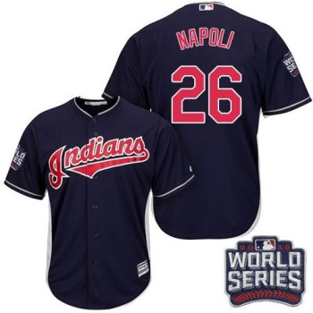 indians #26 Mike Napoli Navy Blue Alternate 2016 World Series Bound Stitched Youth MLB Jersey indians #26 Mike Napoli Navy Blue Alternate 2016 World Series Bound Stitched Youth MLB Jersey