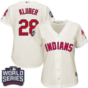 indians #28 Corey Kluber Cream 2016 World Series Bound Women's Alternate Stitched MLB Jersey indians #28 Corey Kluber Cream 2016 World Series Bound Women's Alternate Stitched MLB Jersey