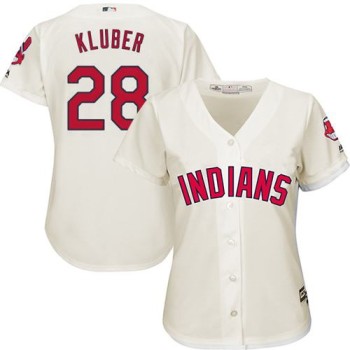 indians #28 Corey Kluber Cream Women's Alternate Stitched MLB Jersey indians #28 Corey Kluber Cream Women's Alternate Stitched MLB Jersey