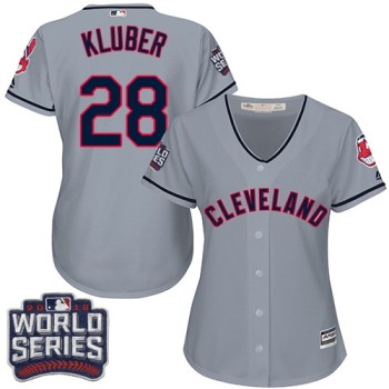 indians #28 Corey Kluber Grey 2016 World Series Bound Women's Road Stitched MLB Jersey indians #28 Corey Kluber Grey 2016 World Series Bound Women's Road Stitched MLB Jersey