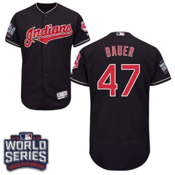indians #47 Trevor Bauer Navy Blue Flexbase Authentic Collection 2016 World Series Bound Stitched MLB Jersey indians #47 Trevor Bauer Navy Blue Flexbase Authentic Collection 2016 World Series Bound Stitched MLB Jersey