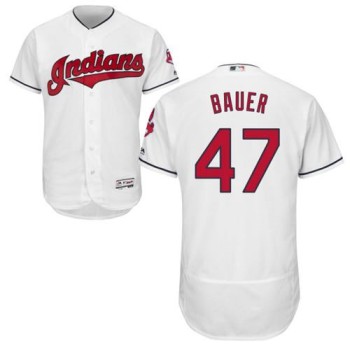 indians #47 Trevor Bauer White Flexbase Authentic Collection Stitched MLB Jersey indians #47 Trevor Bauer White Flexbase Authentic Collection Stitched MLB Jersey