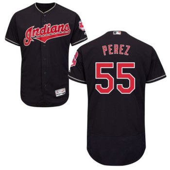 indians #55 Roberto Perez Navy Blue Flexbase Authentic Collection Stitched MLB Jersey indians #55 Roberto Perez Navy Blue Flexbase Authentic Collection Stitched MLB Jersey
