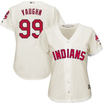 indians #99 Ricky Vaughn Cream Women's Alternate Stitched MLB Jersey indians #99 Ricky Vaughn Cream Women's Alternate Stitched MLB Jersey