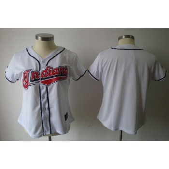 indians Blank White Women's Fashion Stitched MLB Jersey indians Blank White Women's Fashion Stitched MLB Jersey