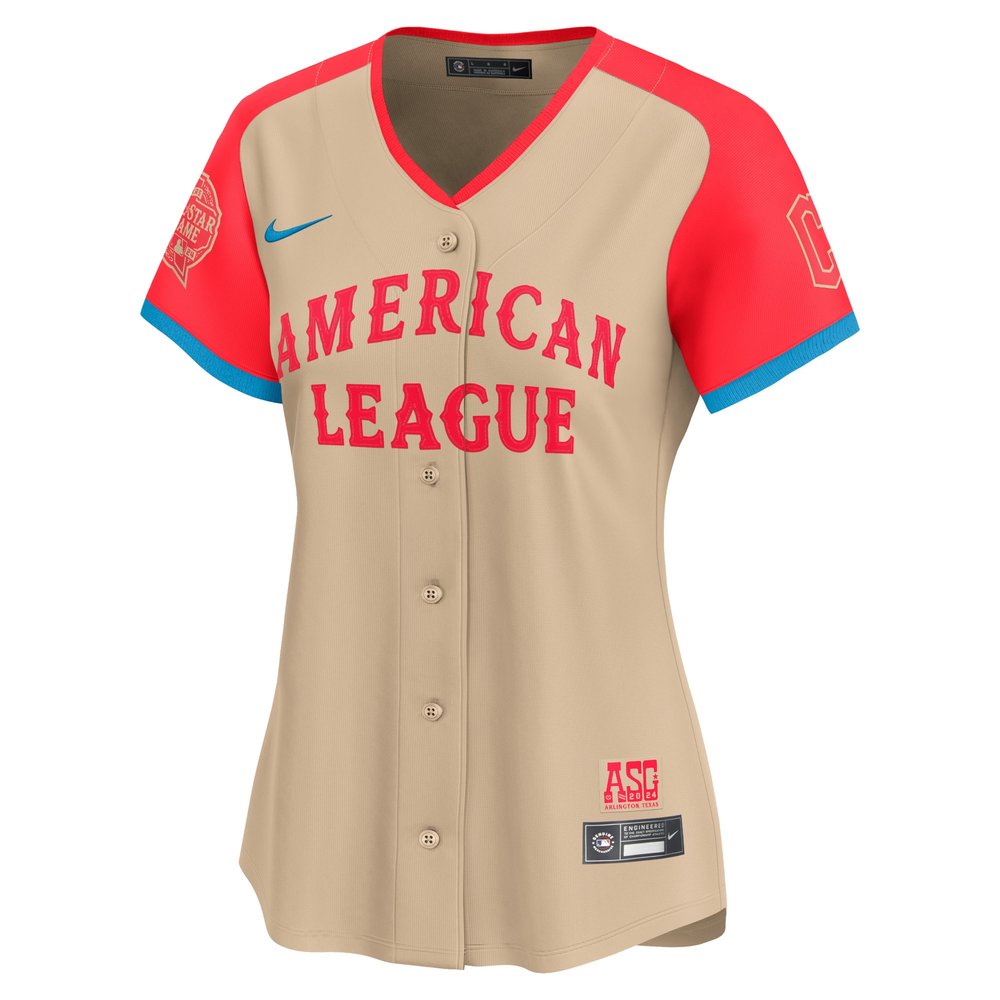 Women's American League Jose Ramirez Cream 2024 MLB All-Star Game Limited Player Jersey