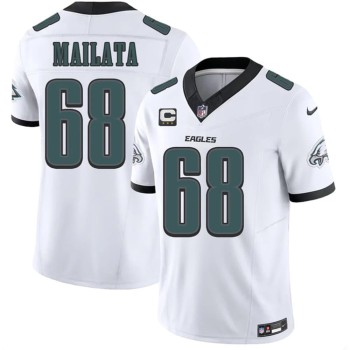 Youth Philadelphia Eagles #68 Jordan Mailata White 2026 3-Star C Patch Vapor F.U.S.E. Untouchable Limited Jersey Youth Philadelphia Eagles #68 Jordan Mailata White 2026 3-Star C Patch Vapor F.U.S.E. Untouchable Limited Jersey