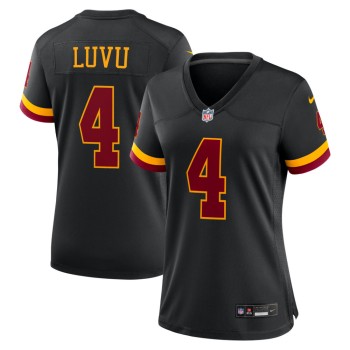 Women's Washington Commanders #4 Frankie Luvu Nike Black Hail Raiser Alternate Game Jersey Women's Washington Commanders #4 Frankie Luvu Nike Black Hail Raiser Alternate Game Jersey