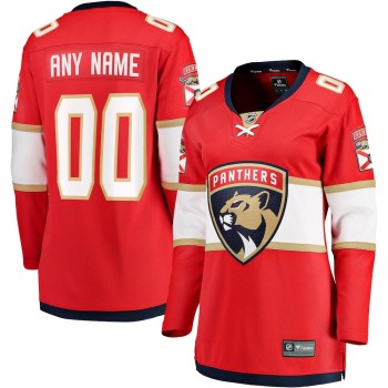 Women's Florida Panthers Red Home Custom Jersey