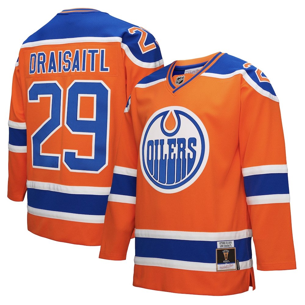 Men's Edmonton Oilers #29 Leon Draisaitl Orange Power Play Jersey Men's Edmonton Oilers #29 Leon Draisaitl Orange Power Play Jersey