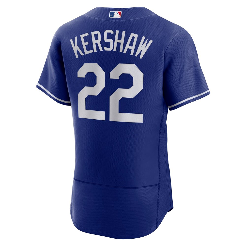 Men's Los Angeles Dodgers #22 Clayton Kershaw Royal 2024 World Series Alternate Authentic Player Jersey