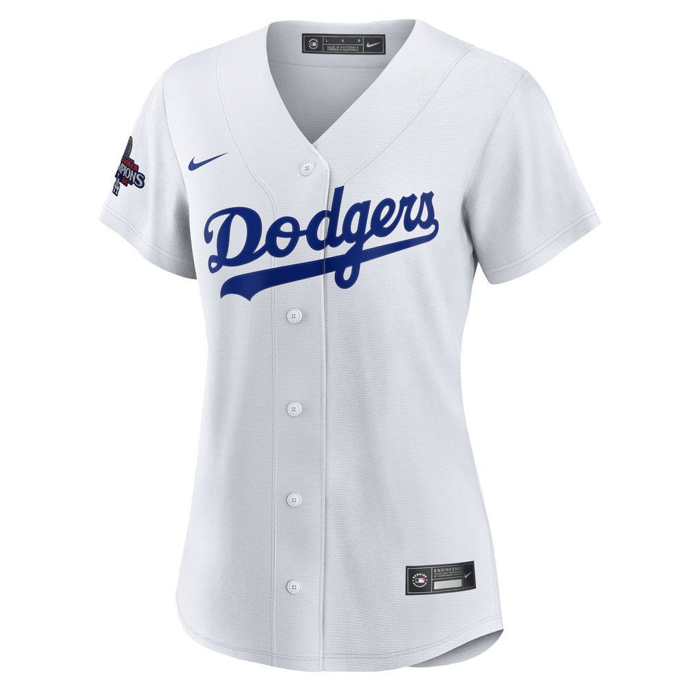 Women's Los Angeles Dodgers #17 Shohei Ohtani White 2024 World Series Champions Home Replica Player Jersey
