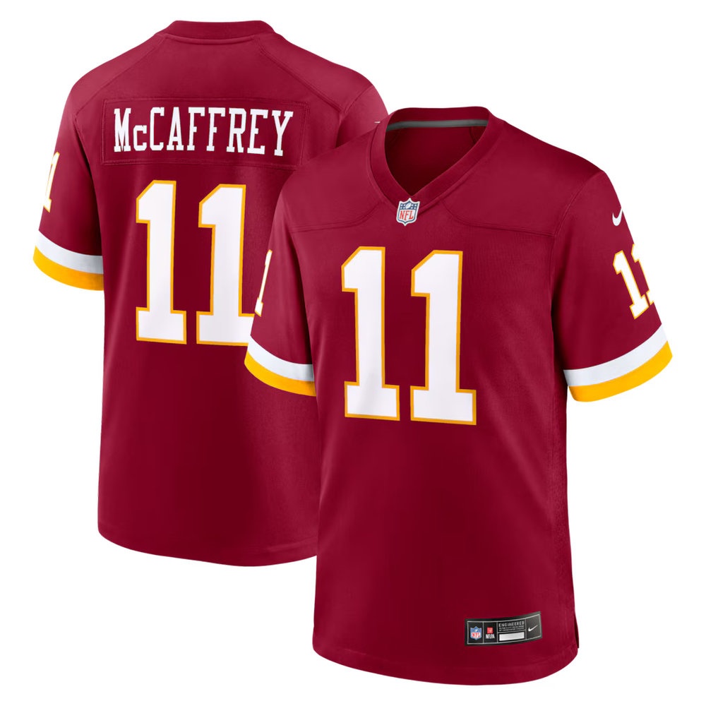 Men's Washington Commanders #11 Luke McCaffrey Burgundy Game Jersey Men's Washington Commanders #11 Luke McCaffrey Burgundy Game Jersey