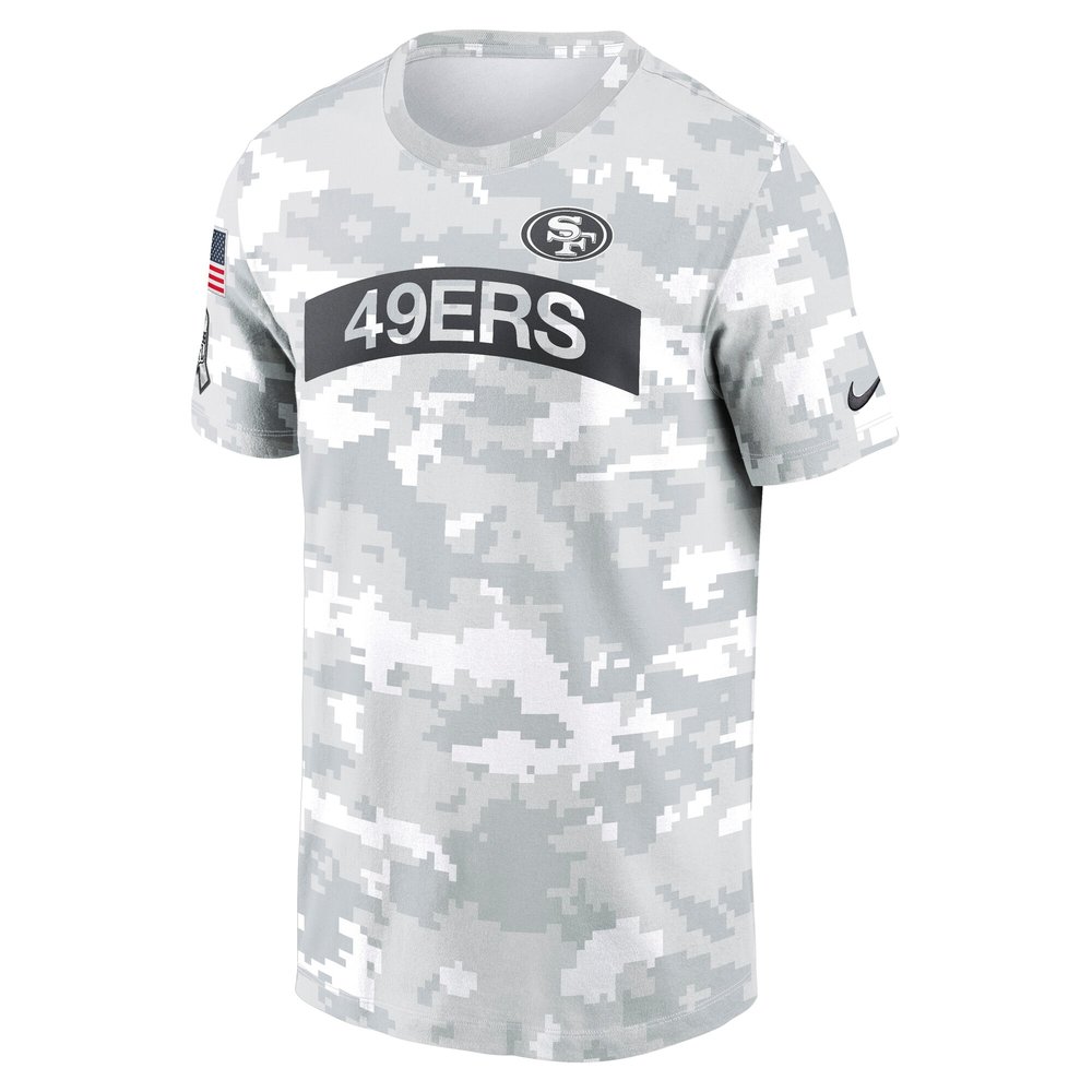 Men's San Francisco 49ers Arctic Camo 2024 Salute To Service Performance T-Shirt