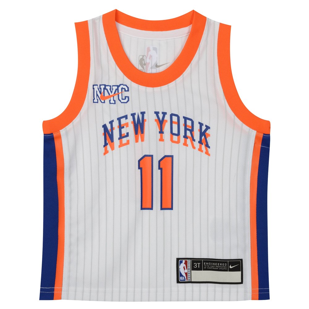 Toddler New York Knicks Jalen Brunson White 2024/25 Swingman Player Jersey - City Edition