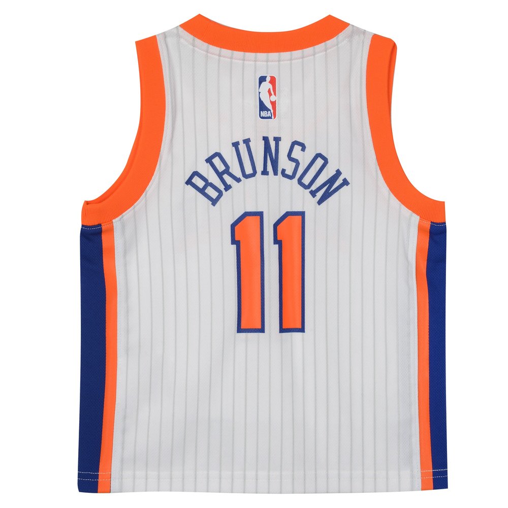 Toddler New York Knicks Jalen Brunson White 2024/25 Swingman Player Jersey - City Edition