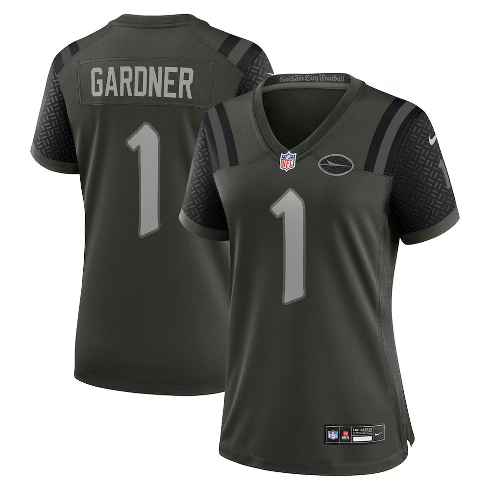 Women's New York Jets #1 Ahmad Sauce Gardner Black Rivalries Collection Game Jersey Women's New York Jets #1 Ahmad Sauce Gardner Black Rivalries Collection Game Jersey
