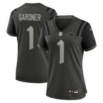 Women's New York Jets #1 Ahmad Sauce Gardner Black Rivalries Collection Game Jersey