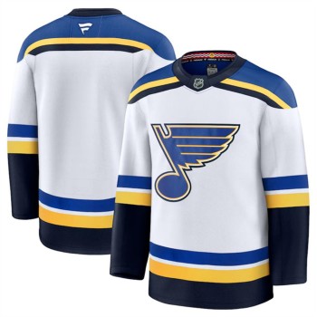 Men's St. Louis Blues Blank White 2024-25 Away Stitched Hockey Premium Jersey