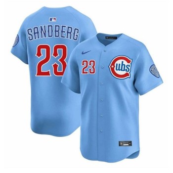 Men's Chicago Cubs #23 Ryne Sandberg Blue 2024/25 2nd Alternate Limited Stitched Baseball Jersey Men's Chicago Cubs #23 Ryne Sandberg Blue 2024/25 2nd Alternate Limited Stitched Baseball Jersey