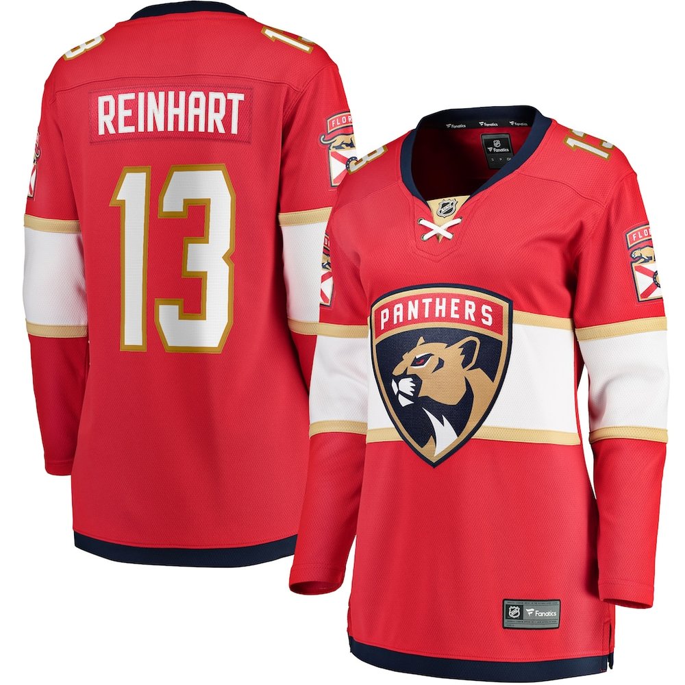 Women's Florida Panthers #13 Sam Reinhart Red Player Jersey Women's Florida Panthers #13 Sam Reinhart Red Player Jersey
