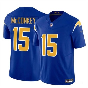 Men's Los Angeles Chargers #15 Ladd McConkey Royal 2024 F.U.S.E Draft Vapor Limited Stitched Football Jersey Men's Los Angeles Chargers #15 Ladd McConkey Royal 2024 F.U.S.E Draft Vapor Limited Stitched Football Jersey