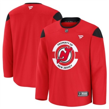 Men's New Jersey Devils Red 2024-25 Team Practice Stitched Hockey Premium Jersey