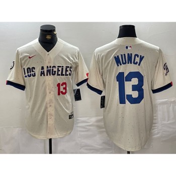 Men's Los Angeles Dodgers #13 Max Muncy Cream Stitched Baseball Jersey Men's Los Angeles Dodgers #13 Max Muncy Cream Stitched Baseball Jersey