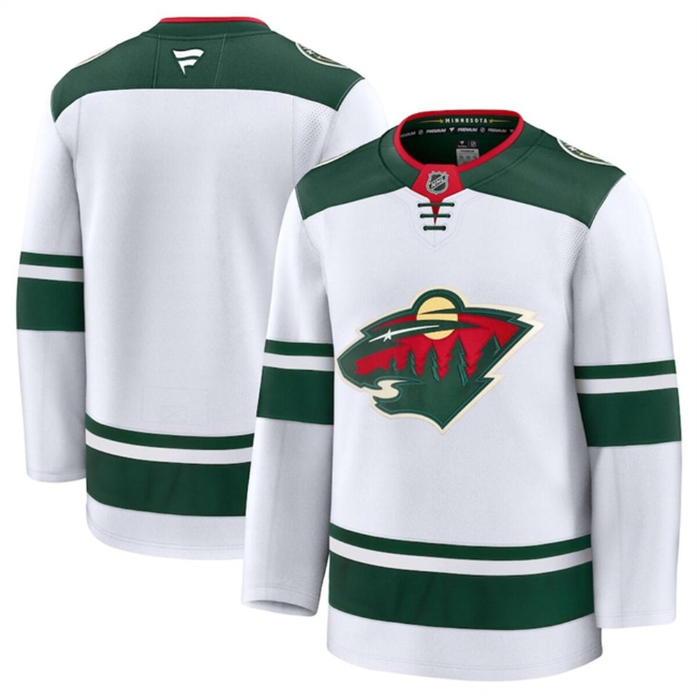 Men's Minnesota Wild Blank White 2024-25 Away Stitched Hockey Premium Jersey Men's Minnesota Wild Blank White 2024-25 Away Stitched Hockey Premium Jersey