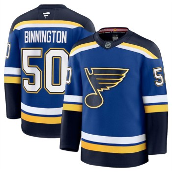 Youth St. Louis Blues #50 Jordan Binnington Blue 2024-25 Home Stitched Hockey Jersey