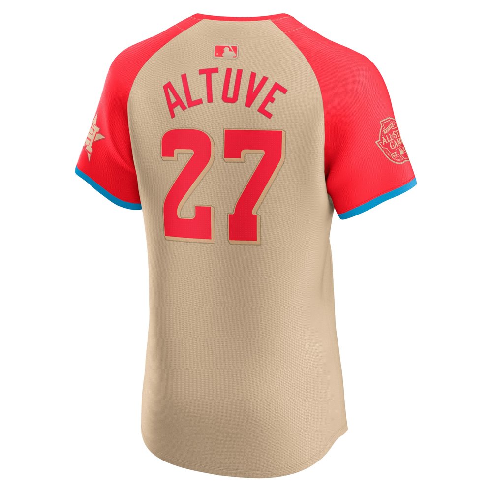 Men's American League Jose Altuve Cream 2024 MLB All-Star Game Elite Player Jersey